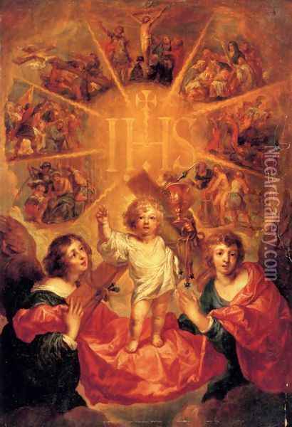 The Glorification Of The Name Of Jesus Oil Painting - Anthonis Sallaert