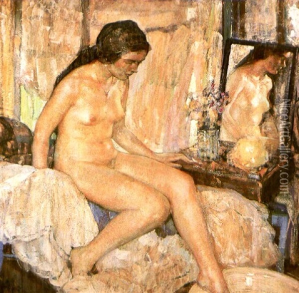 Bather Oil Painting - Richard Edward Miller