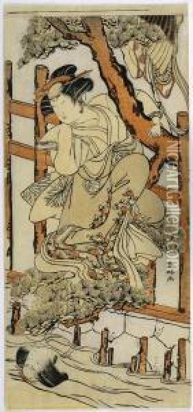 Segawa Kikunojo, The Kabuki Actor Oil Painting - Katsukawa Shunko