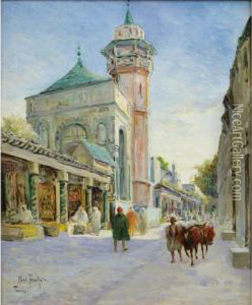 Mosquee A Tunis Oil Painting - Louis Abel-Truchet