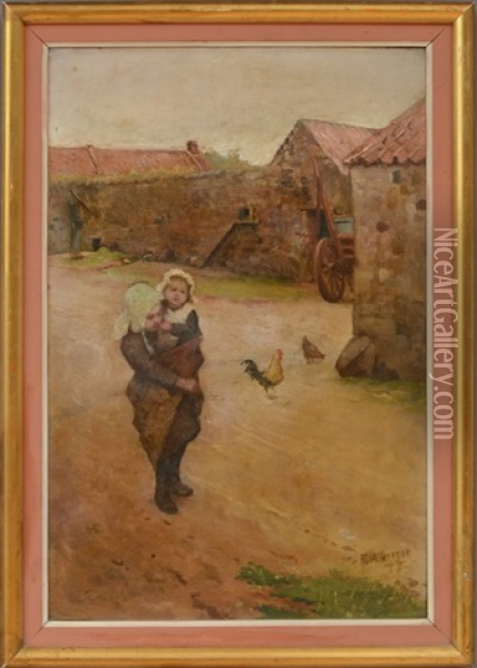 Fife Farmyard Oil Painting - Robert McGregor