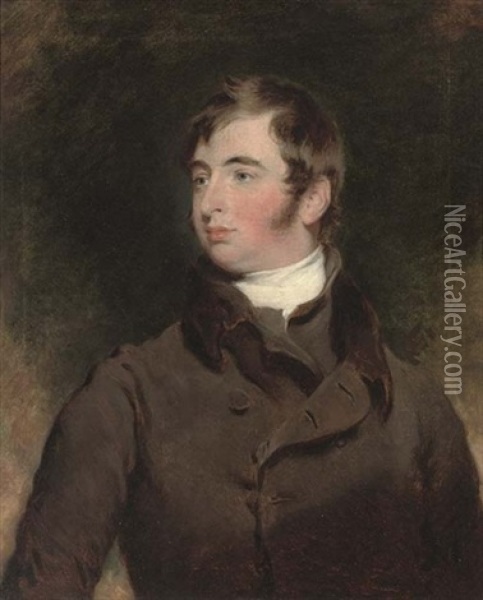 Portrait Of George Charles Pratt, Earl Of Brecknock, Later 2nd Marquess Camden In A Brown Coat Oil Painting - Thomas Lawrence