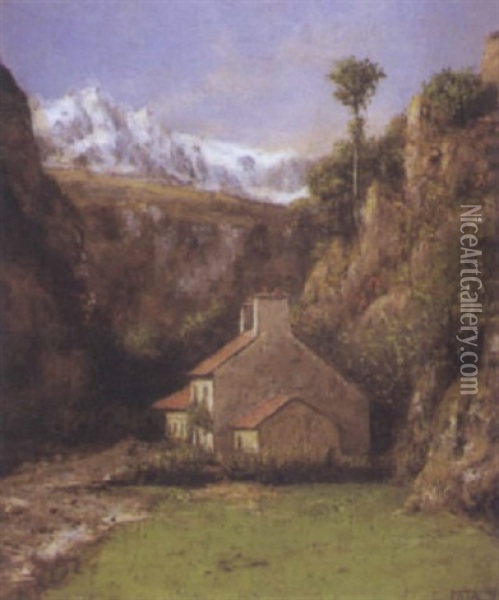 Le Village Dans La Montagne Oil Painting - Cherubino Pata