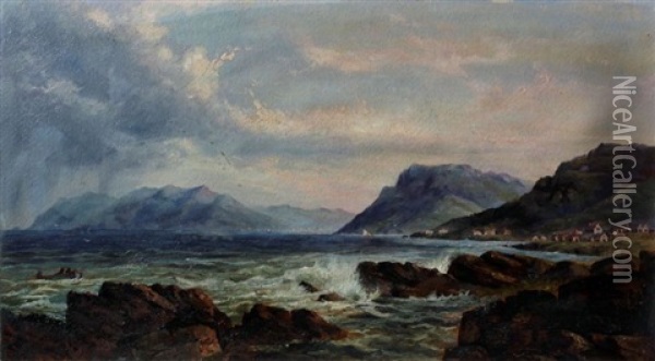 Kalk Bay Oil Painting - Abraham de Smidt