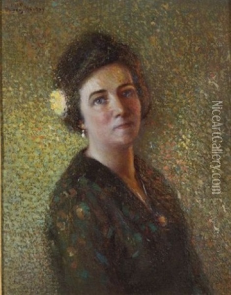 Portrait Of A Woman Oil Painting - Edwin Murray Mackay