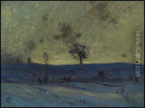 Snowfields, Evening Oil Painting - James Edward Hervey MacDonald