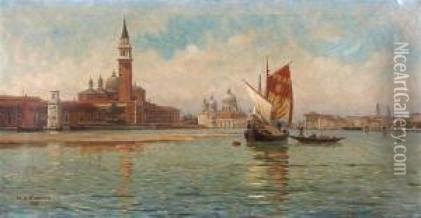 A Venetian Scene Oil Painting - Henry B. Wimbush