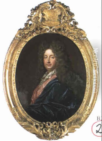 Portrait De Gentilhomme Oil Painting - Nicolas de Largilliere