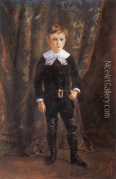 Ritratto Di Bambino Oil Painting - Charles Claude Delaye