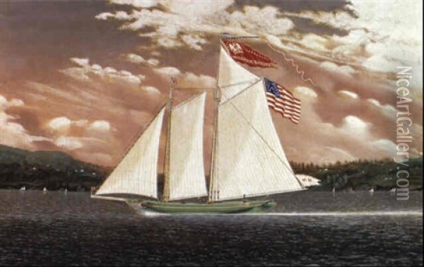 Schooner 'william Bayles' Oil Painting - James Bard