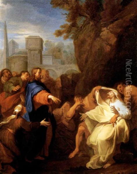 La Resurrection De Lazare Oil Painting - Louis de Boulogne the Younger