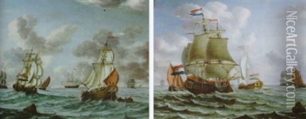 Marine Oil Painting - Pieter Aartzs Blaauw