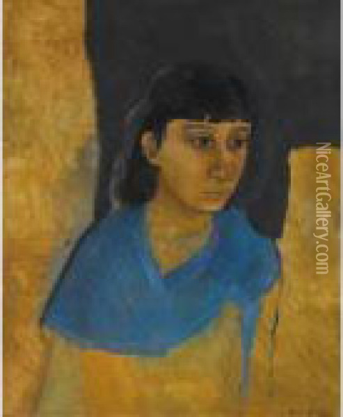 Jeune Fille Triste Oil Painting - Christian Berard