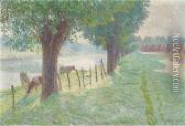 Einde Augustus - End Of August Oil Painting - Emile Claus