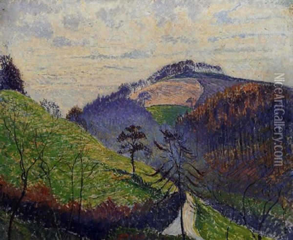 Blackpool Vale Oil Painting - Lucien Pissarro