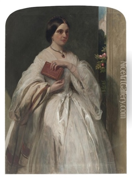 Portrait Of 17th Countess Of Rothes Oil Painting - James Sant