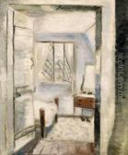Interior, Pantile Cottage, Dymchurch Oil Painting - Paul Nash