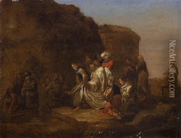 Grablegung Christi Oil Painting - Adriaen Verdoel