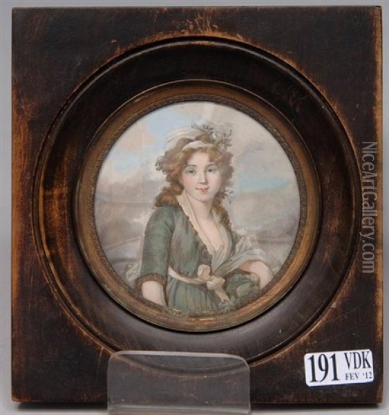 Portrait D'une Dame De Qualite Oil Painting - Francois Dumont