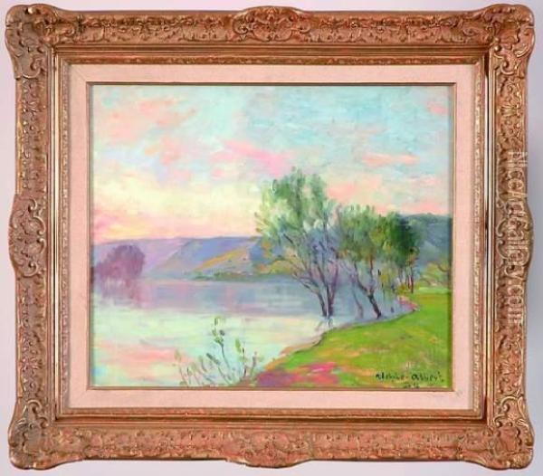 bord De Seine Oil Painting - Adolphe Albert