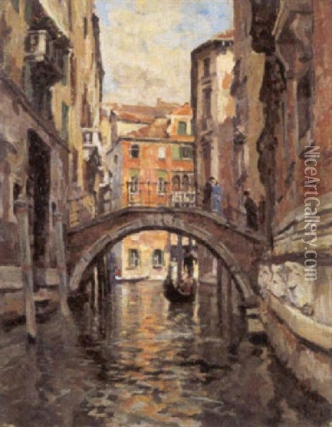 Gezicht Te Venetie Oil Painting - Victor Olivier Gilsoul