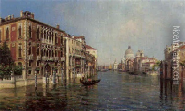 The Grand Canal From The Accademia Bridge, Venice Oil Painting - Bernardo Hay