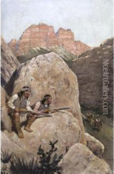 Renegade Apaches Oil Painting - Henry Farny