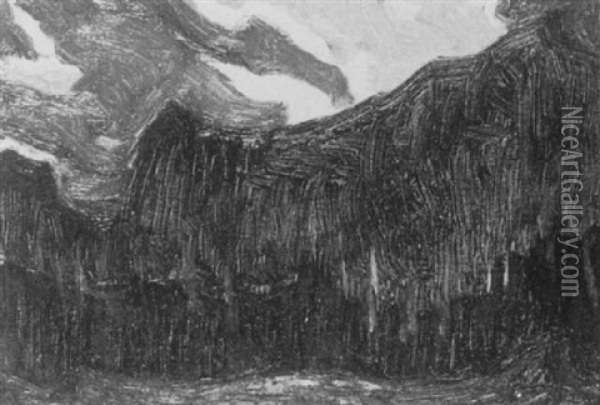 Moonlight Rockies Oil Painting - James Edward Hervey MacDonald