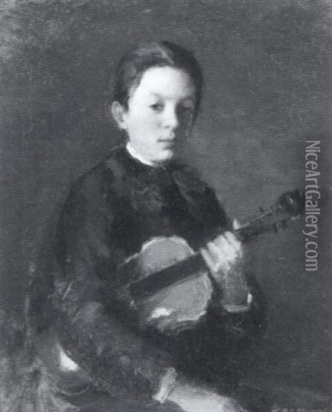 The Violinist Oil Painting - John Greenough