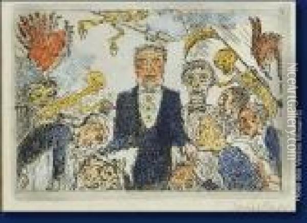 L'orgueil Oil Painting - James Ensor