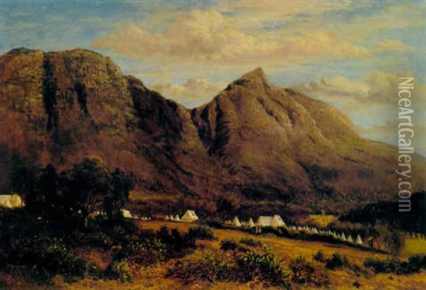 Wynberg Camp And St. John's Church Oil Painting - Charles Rolando