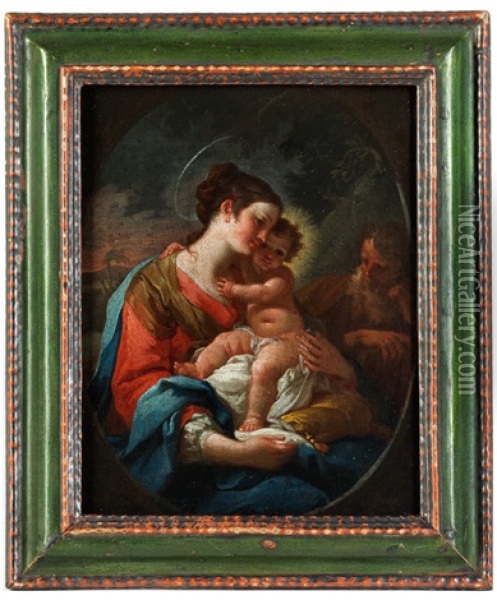 Maria Mit Dem Kind Und Dem Heiligen Josef Oil Painting - Corrado Giaquinto