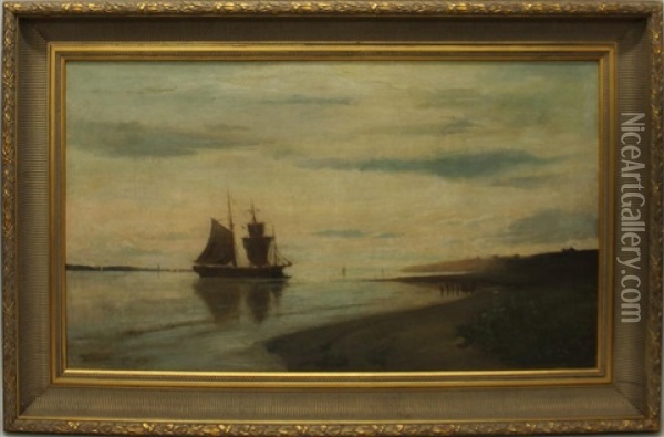 Ship At Sea Oil Painting - David Kindleberger