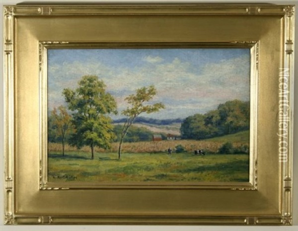 Landscape Near Lancaster, Pennsylvania Oil Painting - Louis Heitmuller