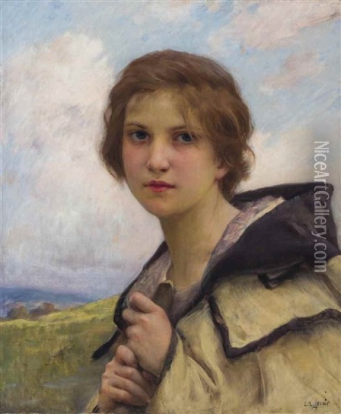 The Shepherdess Oil Painting - Charles Amable Lenoir