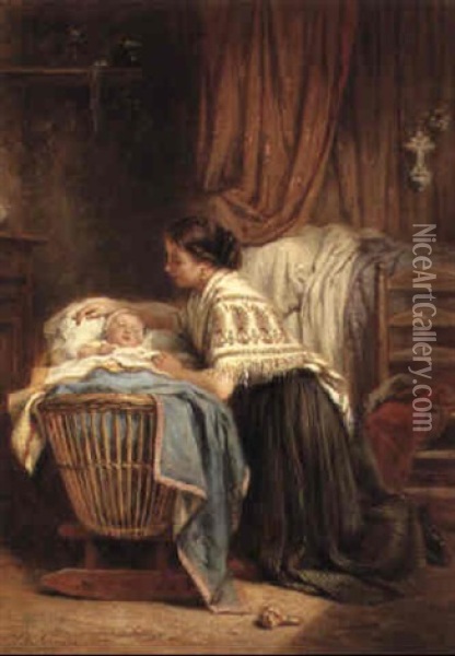 Her Pride And Joy Oil Painting - Leon Emile Caille