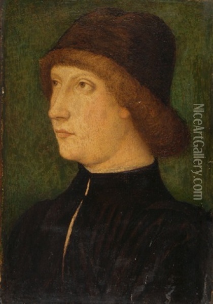Herrenbildnis Im Profil Oil Painting - Lucas Cranach the Elder