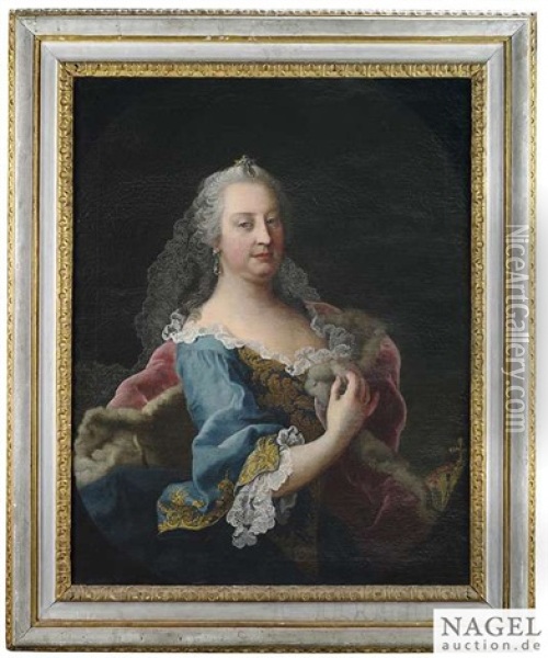 Portrait Of Empress Maria Theresia Oil Painting - Martin van Meytens the Younger