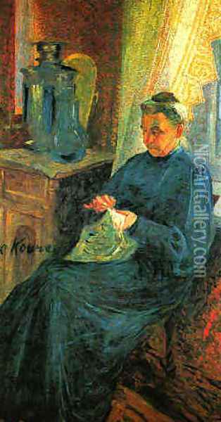 Ritratto Di Sophie Popoff 1906 Oil Painting - Umberto Boccioni