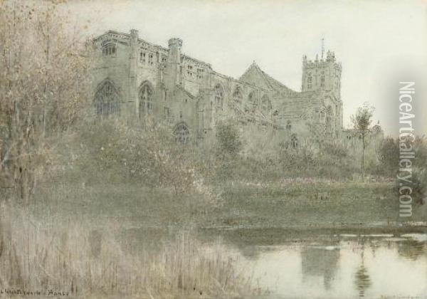 Christchurch, Hampshire Oil Painting - Albert Goodwin