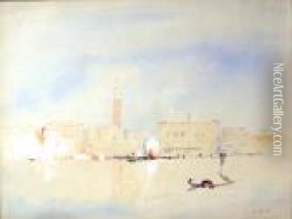 Brabazon , 'the Doges Palace - 
Venice', Watercolour, Monogrammed, 19.5cm X 25.5cm, Framed Oil Painting - Hercules Brabazon Brabazon