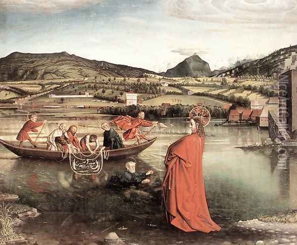 The Miraculous Draught of Fishes 1443-44 Oil Painting - Konrad Witz