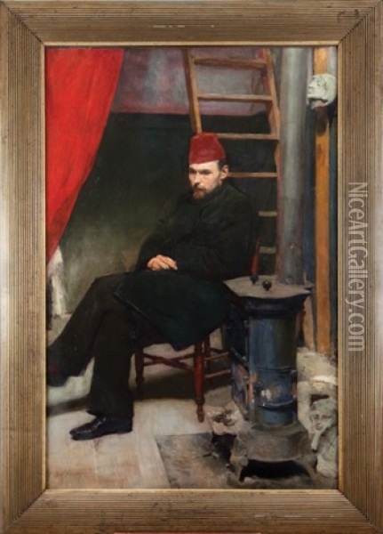 Portret Laszczki Oil Painting - Josef Mehoffer