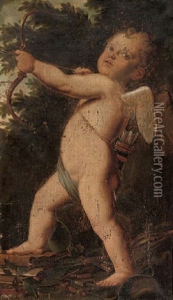 Omnia Vincit Amor Oil Painting - Marc Antonio Franceschini