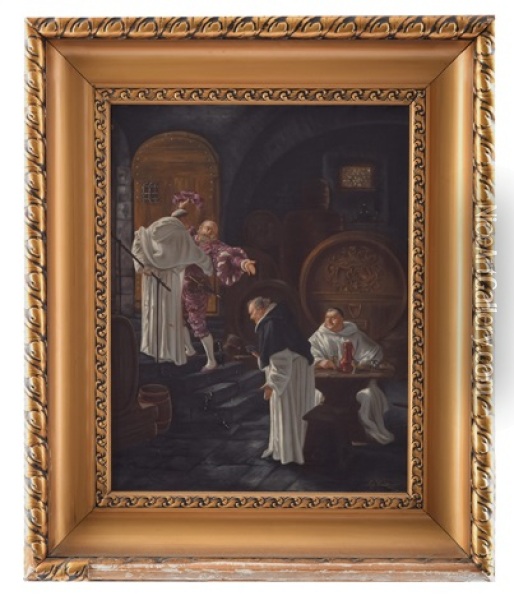 Genre Scene Oil Painting - Eduard von Gruetzner