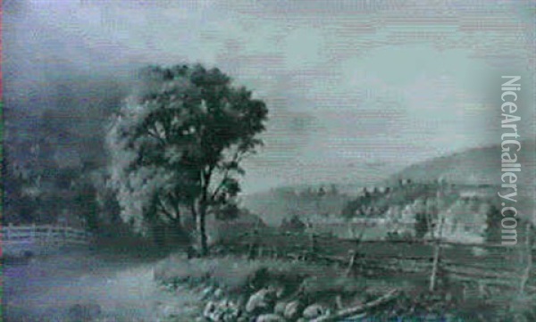 Country Lane Oil Painting - Levi Wells Prentice