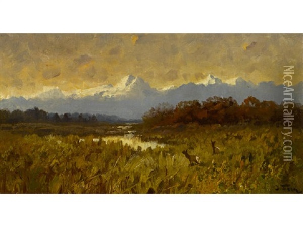 Jackson Hole, Wyoming Oil Painting - John Fery