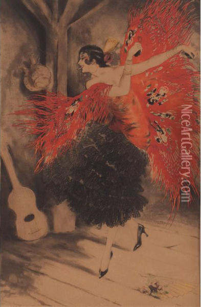 Dancer Oil Painting - Louis Icart