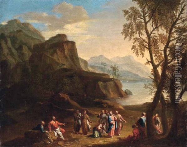 Christus Und Das Kanaanaische Weib Oil Painting - Joachim Franz Beich