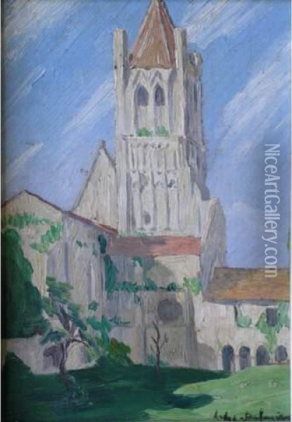 Delauzieres . Abbaye De Sablonceaux Oil Painting - Andre Delauzieres